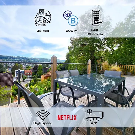 Le Bellevue - Beaux Appartements Avec Vue Splendide Palaiseau Exterior photo